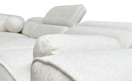 Rohová sedací souprava s funkcí spaní Viano VIII šedomodrá levá moderní rohová sedací souprava se zajímavým designem kontejnerů na lůžkoviny