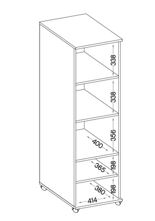 Biurko Kammy świerk appenzeller z szufladami