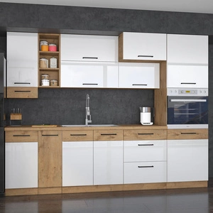 Sada kuchyňského nábytku Vento 270 cm skříňky vypadají perfektně v klasických i moderních interiérech