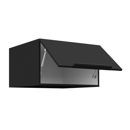 Rohová sestava kuchyňského nábytku Brianza / Černá 330x210 cm kovové úchytky skříněk vypadají skvěle v moderních interiérech