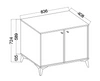 Komoda Kioto I 84 cm eukalyptus minimalistický design ideální návrh komody do ložnice nebo obývacího pokoje černé úchyty