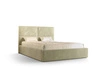 Čalouněná postel Aphrodite 160x200 s úložným boxem béžová v moderním skandinávském stylu s pohodlným čelem