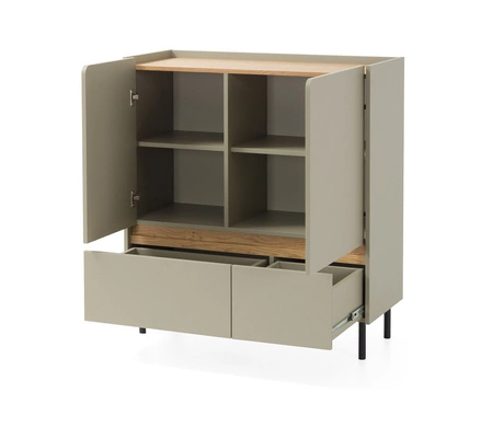 Komoda Paguro 95 cm eukalyptus / baltický dub dune ideální komoda do ložnice obývacího pokoje nebo pokoje pro mládež