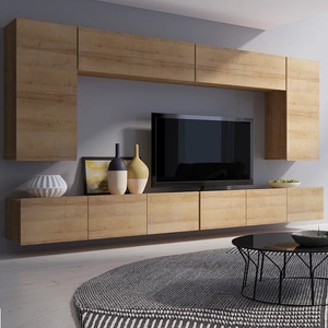 Nábytková stěna Apulia XIII dub zlatý Výjimečně stylová stěna s jednoduchými nábytkovými díly, která se hodí do každého interiéru