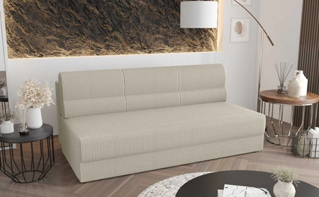 Fogu rozkládací pohovka slonová kost jednoduchá forma pohovky v moderním designu manšestrová látka čalounění kontejner na lůžkoviny