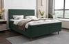Kontinentální postel Totti 160x200 zelená stylová postel s úložným prostorem trojrozměrná tkanina s výraznými pruhy
