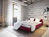 Ivrea 160x200 bordó čalouněná postel s moderním stylem čela ideální do ložnice