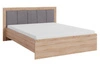 Postel Caspe 160x200 cm světlý dub sonoma s úložným prostorem ideální postel do ložnice s částečně čalouněným čelem
