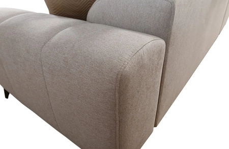 Rohová sedačka s funkcí spaní Bolmso IX béžová levá pohodlná rohová sedačka do obývacího pokoje se zásuvkovými kontejnery na lůžkoviny stylový design