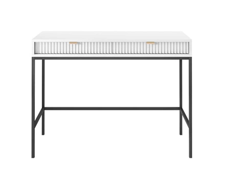 Bílá konzola Lovro se zásuvkami je stylový a funkční kus nábytku do předsíně, obývacího pokoje nebo kanceláře