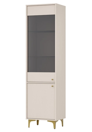 Sestava nábytku do obývacího pokoje Kioto I béžová stylový design elegantní nábytek v tlumených barvách obohacený zlatými doplňky