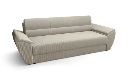 Fogu Bis rozkládací pohovka slonová kost stylová pohovka s pohodlnými područkami čalounění z manšestrové látky kontejner na lůžkoviny