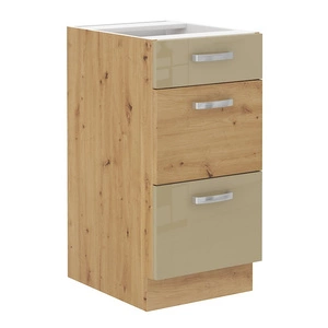 Stojící kuchyňská skříňka se zásuvkami Arton 40 D 3S BB skříňka odolná proti páře, teplu a rozlití tekutin