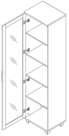Nástěnná skříňka Maximus světlý dub sonoma moderní nábytek vysoká kvalita skvělá volba pro obývací pokoj a zasedací místnost