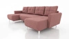 Rohová sedací souprava s funkcí spaní Felicie U lososová stylová a elegantní rohová sedací souprava, která se hodí do skandinávského stylu uspořádání