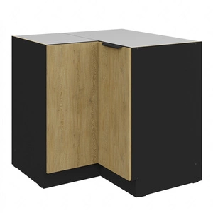 Rohová kuchyňská skříňka Crotone 90x90 DN 2F BB kovová hrana úchytka skříňka odolná proti vlhkosti a poškození