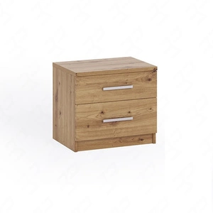 Noční stolek se zásuvkami Rico dub artisan je funkční kus nábytku v nadčasovém designu ideální stolek do ložnice