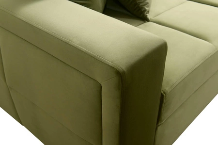 Pohovka s funkcí spaní Nausa hnědá nastavitelné opěrky hlavy odolné proti prošití a poškrábání pohodlné při relaxaci