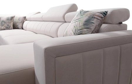 Rohová sedací souprava s funkcí spaní Savona VI arctic blue pravá elegantní a pohodlná rohová sedací souprava do obývacího pokoje se dvěma nádobami na lůžkoviny