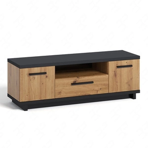 TV skříňka Simi 135 cm dub artisan / černá minimalistický design ideální skříňka do obývacího pokoje nebo obývacího pokoje klasická forma