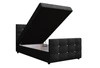 Kontinentální postel Kansas 120x200 černá v moderním skandinávském stylu s čalouněným čelem a nohama