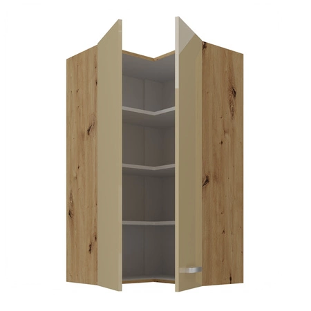 Rohová kuchyňská nástěnná skříňka Arton 60x60 GN-108 2F odolná vůči páře, vysoké teplotě a rozlitým tekutinám