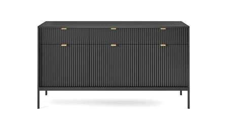 Černá zásuvková komoda Lovro 154 cm moderní design potěší milovníky osobitých interiérů
