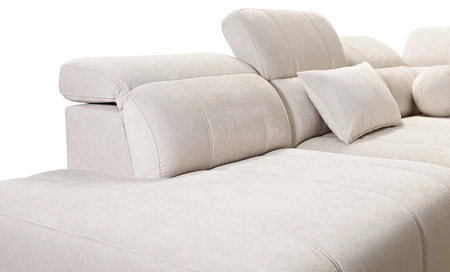 Rohová sedací souprava s funkcí spaní Penejos IX šedý jasan levá stylová rohová sedací souprava s kontejnery na lůžkoviny pohodlné nastavitelné opěrky hlavy