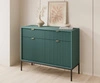 Komoda Lovro 104 cm se zásuvkami v pastelově zelené barvě Moderní design potěší milovníky osobitých interiérů