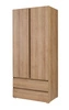 Šatní skříň se zásuvkami Simple 92 cm dub riviera funkční nábytek do obývacího pokoje nebo kanceláře pro mládež