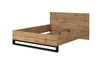 Postel Halle S 160x200 dub wotan stylový design stabilní postel do ložnice se zajímavým designem univerzální barvy