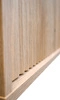 Skříňka Osaka 56 cm dub evoke/černá elegantní skříňka do obývacího pokoje s minimalistickým designem vkusné rýhované čelo tvrzené sklo