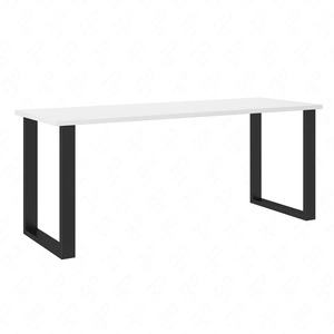 Stůl Taunton 185x67 cm bílá / černá jednoduchý tvar nábytku obohacený stylovými černými nohami v loftovém stylu odolný proti rozlití desky