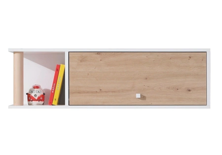 Nábytková sestava Beja bílá / řemeslný dub / šedá funkční nábytek do pokoje pro mládež vysoké dřevěné nohy