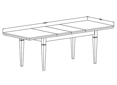 Skládací stůl Evora 90x160-240 cm dub dunin atraktivní design a funkčnost potěší milovníky výrazných interiérů