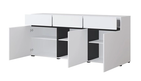 Komoda Cross 180 cm bílá stylový design komody do obývacího pokoje jednoduchá forma v moderním provedení