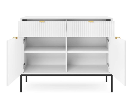 Zásuvková komoda Lovro 104 cm bílá moderní design potěší milovníky osobitých interiérů