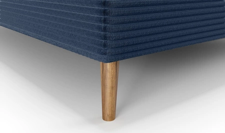 Kontinentální postel Totti 90x200 modrá stylová postel s úložným prostorem trojrozměrná tkanina s výraznými pruhy