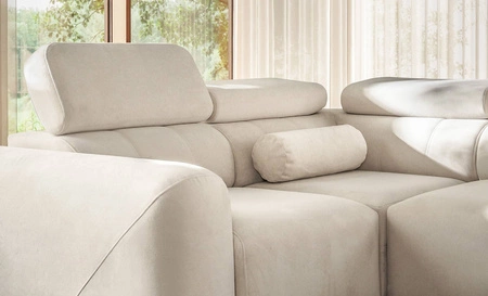 Rohová pohovka s funkcí spaní Cantare IV šedý jasan pravá pečlivě zpracovaná rohová pohovka do obývacího pokoje poskytuje komfort a pohodlí