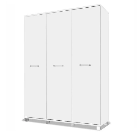 Šatní skříň Maximus 150 cm bílá moderní designový nábytek kvalitní zpracování hrany skříně jsou zakončeny speciální dýhou