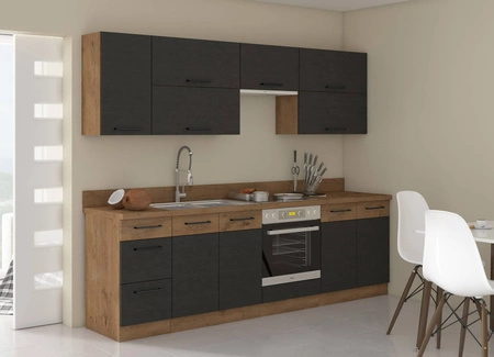 Sada kuchyňského nábytku Valico 260 cm skříňky vypadají skvěle v klasických i moderních interiérech