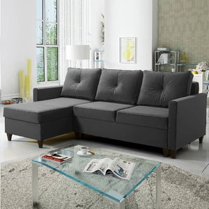 Rohová sedací souprava s funkcí spaní Terni grafit levá Praktická a funkční rohová sedací souprava s prostornými nádobami na lůžkoviny