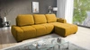 Rohová pohovka s funkcí spaní Gentle žlutá pravá strana Stylový design rohové rozkládací pohovky vyznačující se zaobleným tvarem