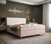 Kontinentální postel Bing 160x200 pudrově růžová v moderním skandinávském stylu s výrazným čelem
