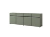 Komoda Cross 225 cm zelená jednoduchý tvar v moderním designu ideální komoda do obývacího pokoje nebo ložnice geometrický tvar
