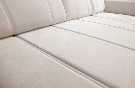 Rohová sedací souprava s funkcí spaní Cetara VI béžová levá pohodlná a stylová rohová sedací souprava s posuvnými opěradly