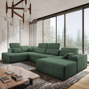 Rohová sedací souprava s funkcí spaní Tesalia VI mint right Moderní a pohodlná rohová sedací souprava s funkcí posuvného opěradla
