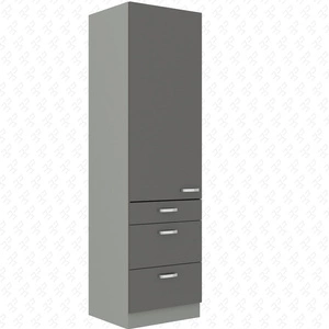 Kuchyňský příspěvek Grey 60 DKS-210 3S 1F skříňka se zásuvkami odolnými proti páře vysokým teplotám a rozlitým tekutinám