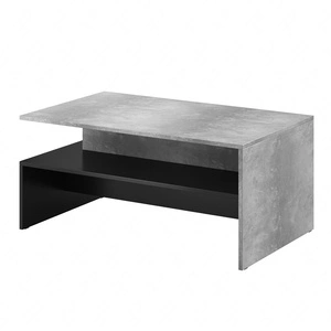 Konferenční stolek Baros ze světlého betonu se vyznačuje jednoduchými tvary vytvářejícími moderní a konzervativní styl