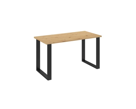 Stůl Taunton 138x67 cm řemeslný dub / černá jednoduchá forma nábytku obohacená stylovými černými nohami v loftovém stylu odolná proti rozlití deska